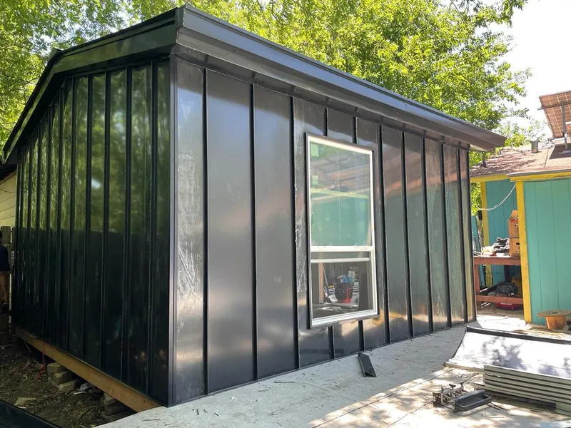 Black standing seam metal wall panels for Metal Roof Installation in Crestwood